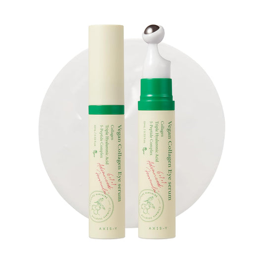 AXIS - Y Vegan Collagen Eye Serum 10ml | Firming & Brightening Peptide Eye Care for Fine Lines & Puffiness – Korean Skincare - T.E.R