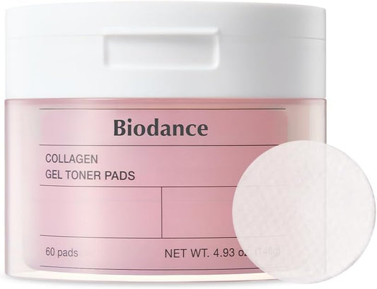 Biodance Bio Collagen Gel Pads 60pcs (140g) | Hydrating Toner Pads for Firm, Plump & Glowing Skin - T.E.R