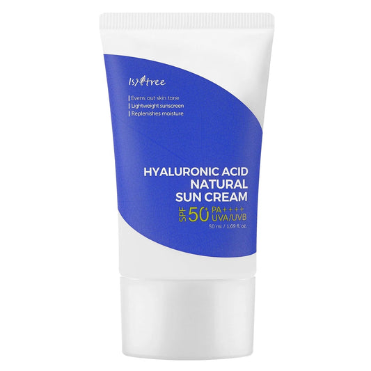 Isntree Hyaluronic Acid Natural Sun Cream SPF50+ PA++++ | Deep Hydration & Broad Spectrum UV Protection | Korean Skincare | Lightweight & Non - Greasy - T.E.R