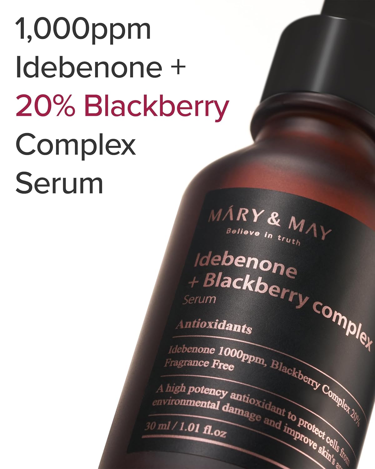Mary & May Idebenone + Blackberry Complex Serum | Antioxidant Brightening Serum for Anti - Aging & Radiance - T.E.R
