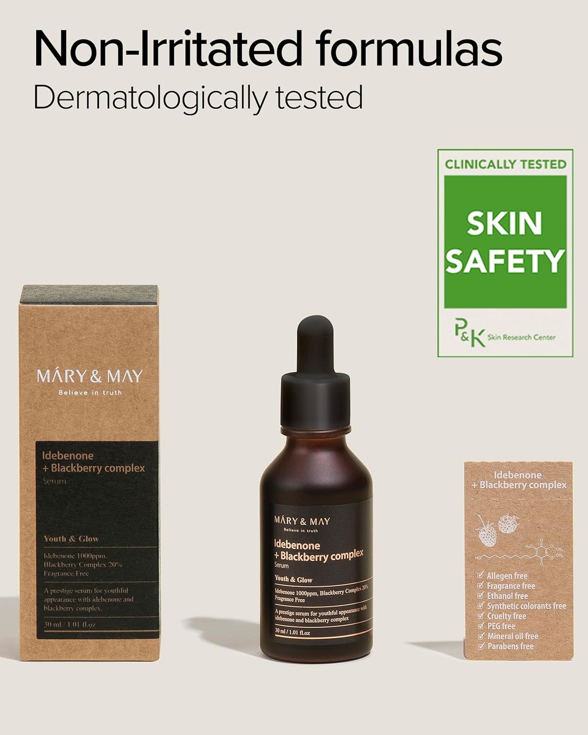 Mary & May Idebenone + Blackberry Complex Serum | Antioxidant Brightening Serum for Anti - Aging & Radiance - T.E.R