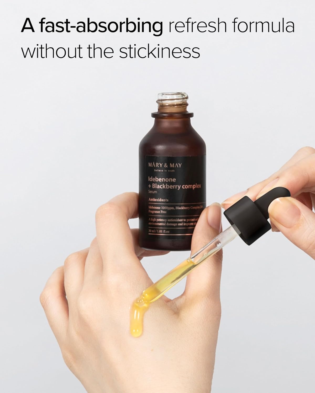 Mary & May Idebenone + Blackberry Complex Serum | Antioxidant Brightening Serum for Anti - Aging & Radiance - T.E.R