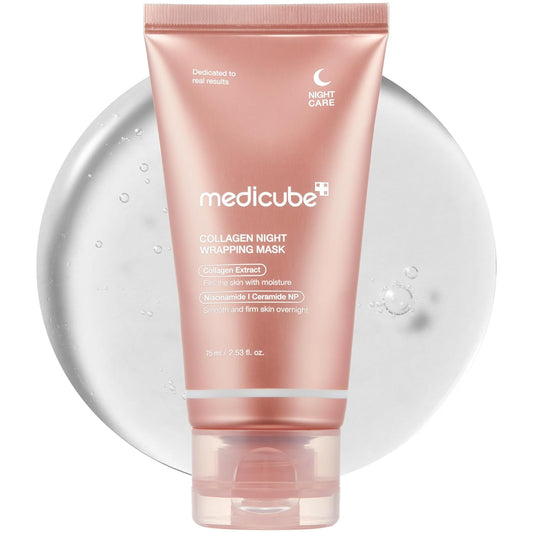 Medicube Collagen Overnight Wrapping Peel - Off Mask Pack | Elasticity & Hydration | Reduces Sagging & Dullness | Korean Skincare | 2.53 fl.oz - T.E.R