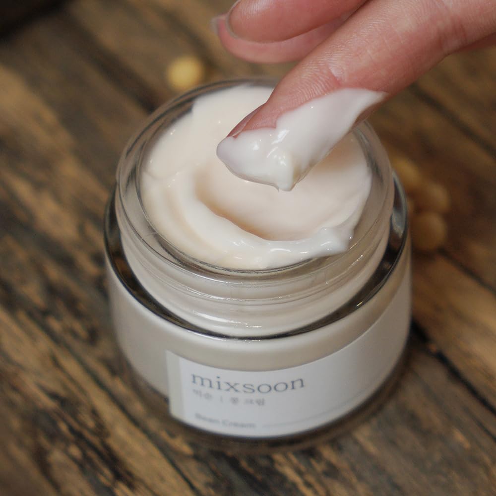 mixsoon Bean Cream 50ml | Nourishing Moisture Cream with Fermented Soybeans for Hydration, Pore & Sebum Care, Glass - Skin Finish - T.E.R