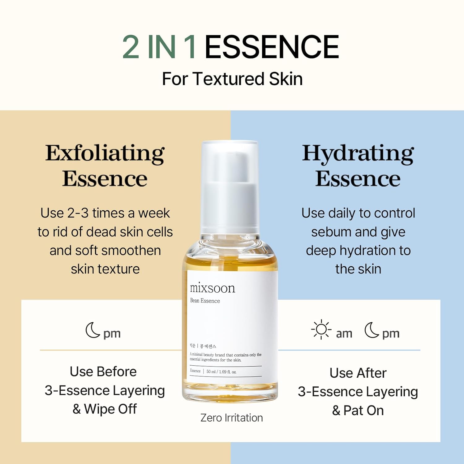 Mixsoon Bean Essence | Exfoliating & Hydrating Fermented Bean Serum for Smooth, Radiant Glass Skin - T.E.R