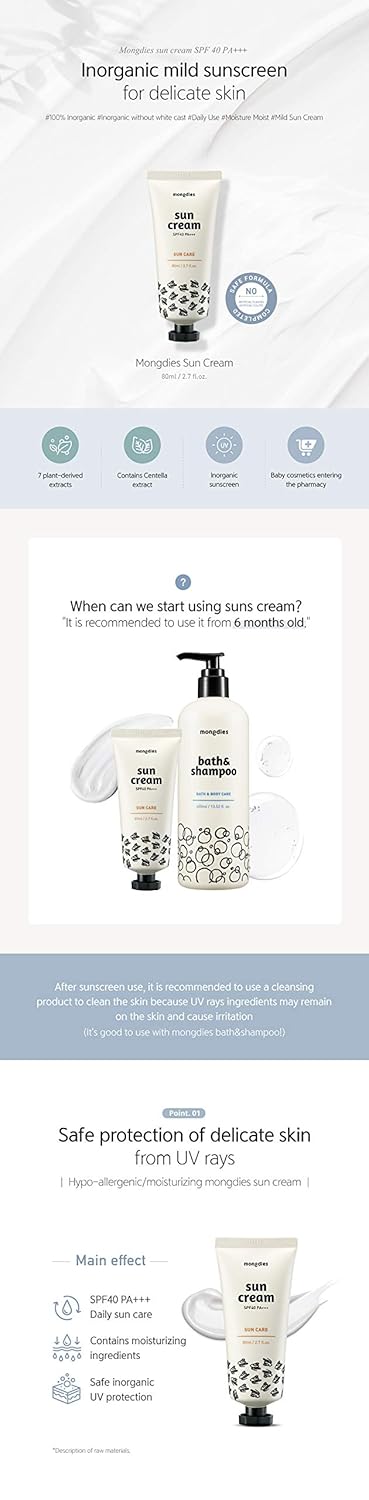 Mongdies Baby Sun Cream SPF30 | Broad Spectrum Protection for Delicate Skin - T.E.R