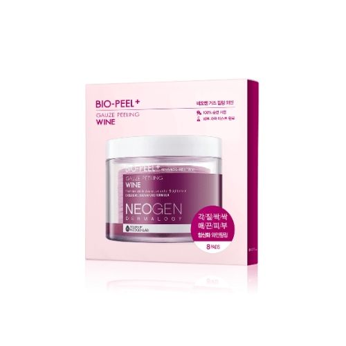 NEOGEN Bio - Peel Gauze Peeling Wine Pads (8EA) | Exfoliate, Firm & Brighten Dull Skin with Resveratrol - T.E.R