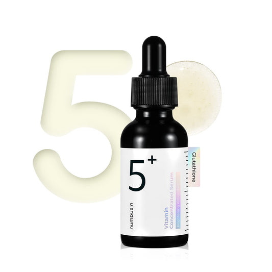 numbuzin No.5+ Vitamin Concentrated Serum | Glutathione & Vitamin Serum, Dark Spot, Korean Skincare 1.01fl.oz/30ml - T.E.R
