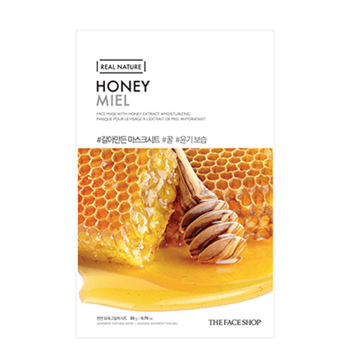 THE FACE SHOP Honey Face Mask | Real Nature Deeply Nourishing Sheet Mask for Radiance & Moisture - T.E.R