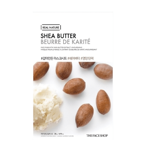 THE FACE SHOP Shea Butter Face Mask | Real Nature Ultra Moisturizing Sheet Mask for Dry & Rough Skin - T.E.R