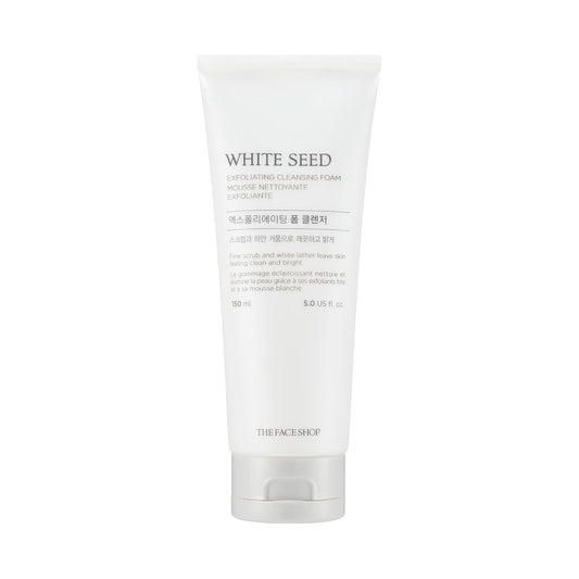 The Face Shop White Seed Exfoliating Cleansing Foam 150 mL | Brightening Micro - Scrub Face Wash for Deep Clean & Radiance - T.E.R