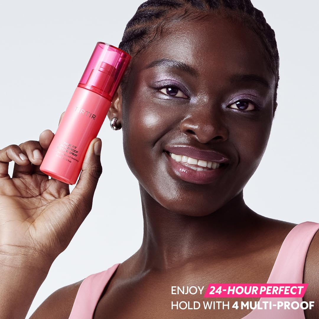 TIRTIR Mask Fit Waterproof Setting Spray 80ml | 24 - Hour Makeup Lock, Sweatproof & Mask - Proof Finish โ Korean Setting Mist - T.E.R