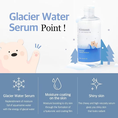 Mixsoon Glacier Water Hyaluronic Acid Serum 300ml | Deep Hydration & Plumping HA Serum