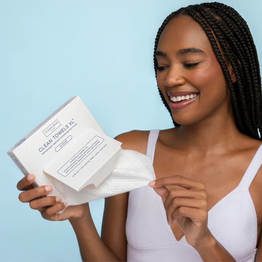 ANUA Heartleaf x Clean Skin Club Skincare Set | Oil or Foam Cleanser + Towels (10 or 25 Count) | Double Cleanse Routine Kit