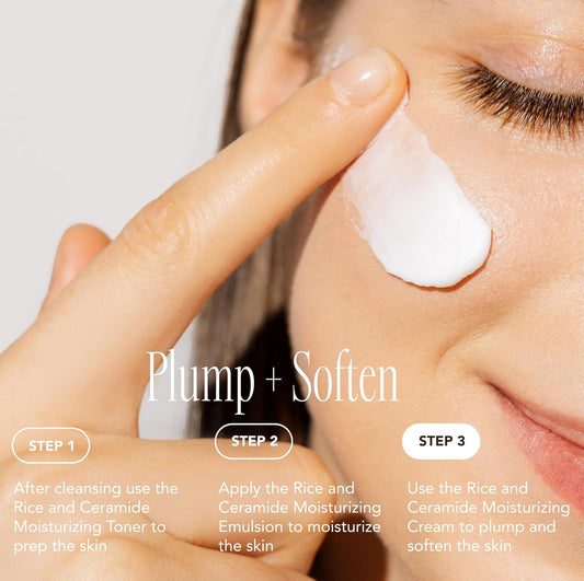 The Face Shop Rice Ceramide Moisturizing Cream | Hydrating & Brightening Korean Skincare