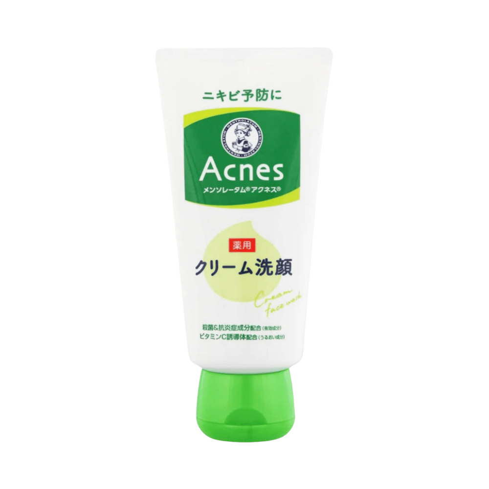 Rohto Mentholatum Acnes Creamy Face Wash | Gentle Acne Treatment & Oil Control