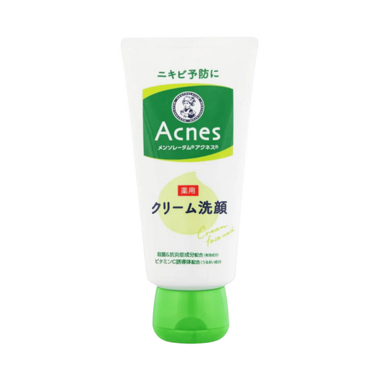 Rohto Mentholatum Acnes Creamy Face Wash | Gentle Acne Treatment & Oil Control