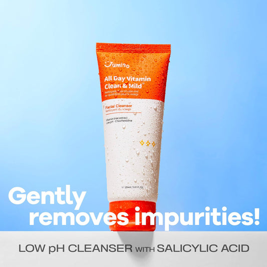JUMISO All Day Vitamin Clean & Mild Facial Cleanser (150ml) | Vitamin C Cleanser for All Skin Types | Eshopverse