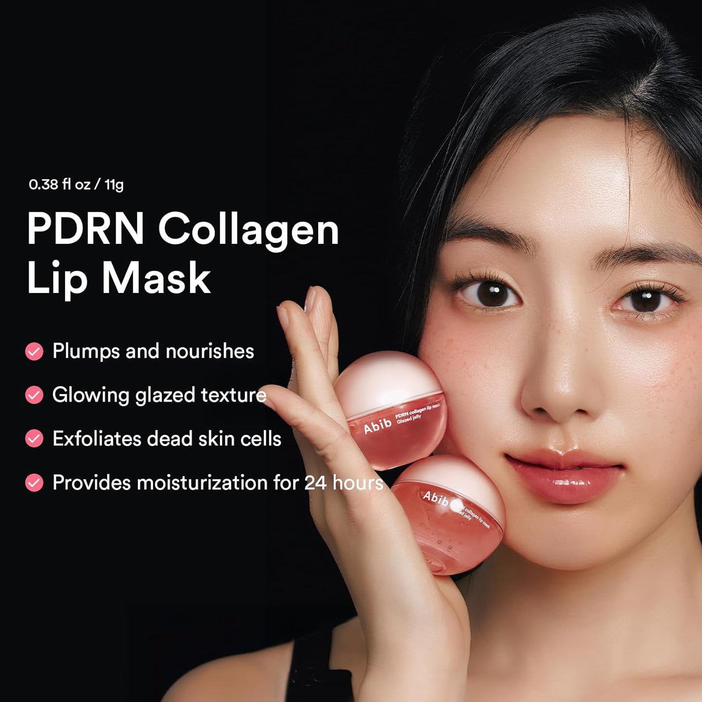 Abib PDRN Collagen Lip Mask Glazed Jelly | Hydrating & Plumping Lip Treatment for Smooth, Glossy, Healthy Lips - T.E.R