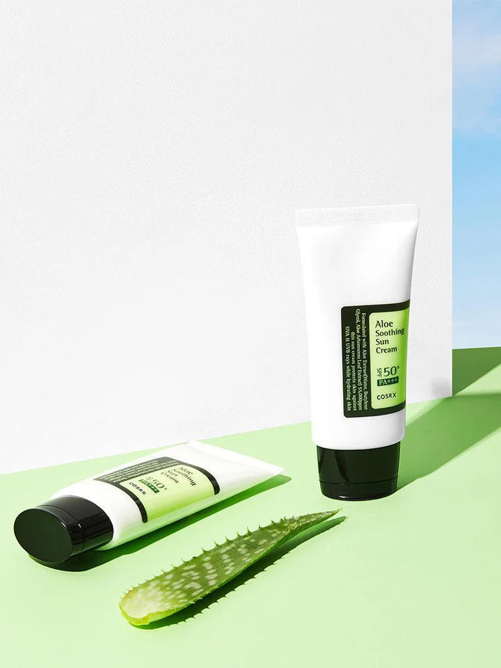 COSRX Aloe Soothing Sun Cream SPF 50+ PA+++ | Lightweight Daily Korean Sunscreen with Aloe Vera for Hydration & UV Protection