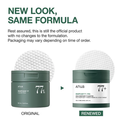 Anua Heartleaf 77 Clear Pads | Refreshing & Pore - Tightening Toner - T.E.R