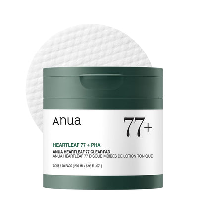 Anua Heartleaf 77 Clear Pads | Refreshing & Pore - Tightening Toner - T.E.R
