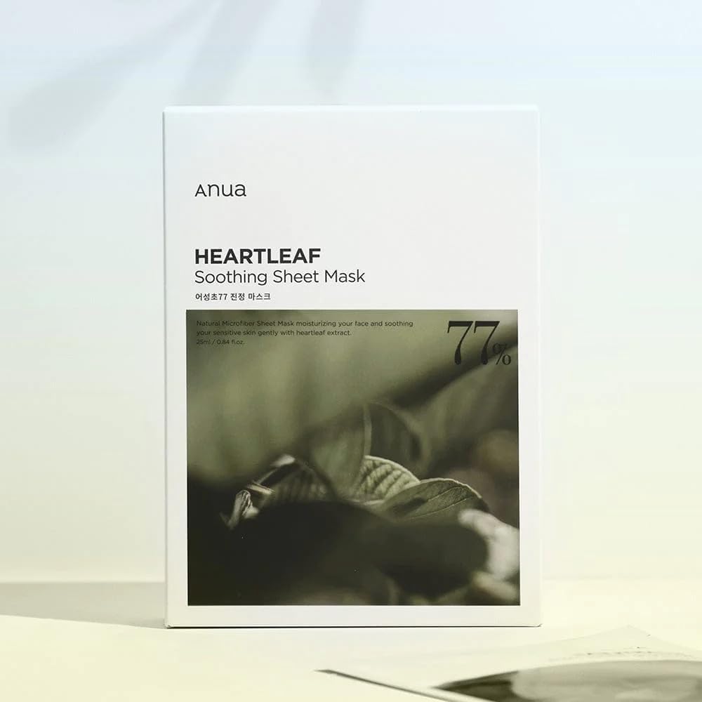 Anua Heartleaf 77% Soothing Sheet Mask (1 - Pack) - Hydrating & Calming - T.E.R