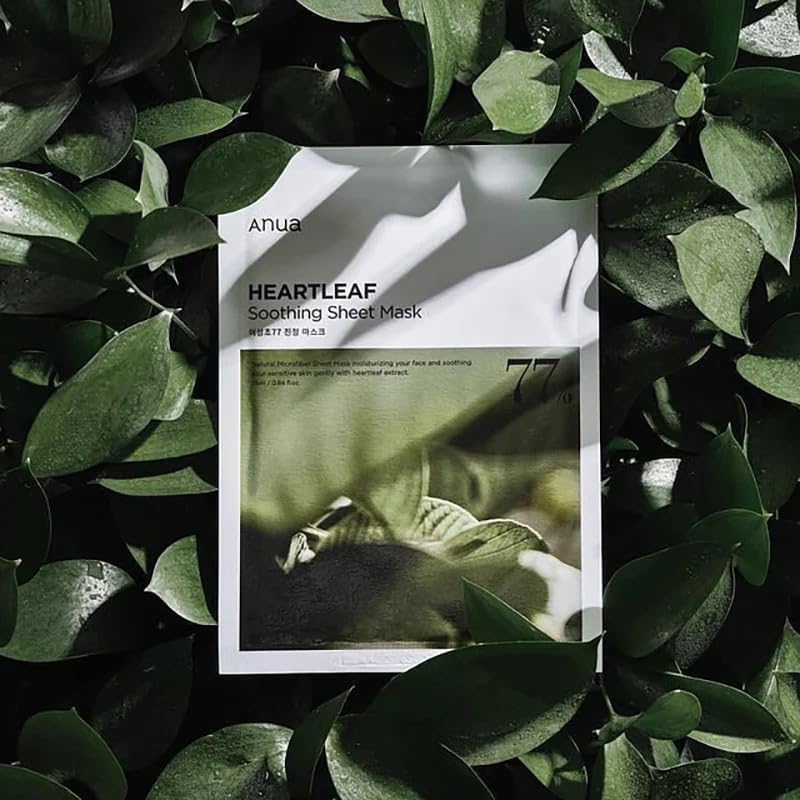 Anua Heartleaf 77% Soothing Sheet Mask (1 - Pack) - Hydrating & Calming - T.E.R