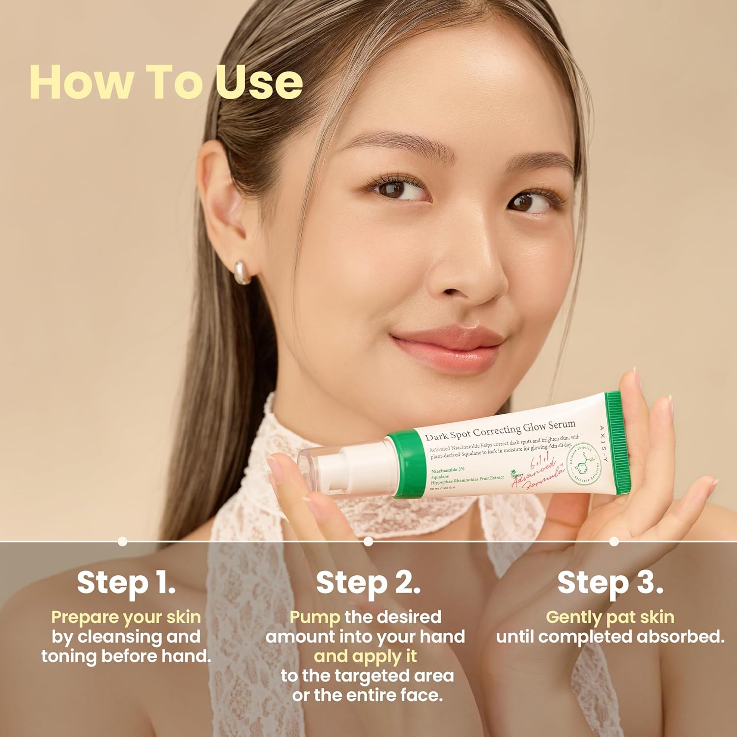 AXIS - Y Dark Spot Correcting Glow Serum 50ml | Niacinamide, Centella, Squalane | Fade Dark Spots & Brighten Skin Tone – Korean Skincare - T.E.R