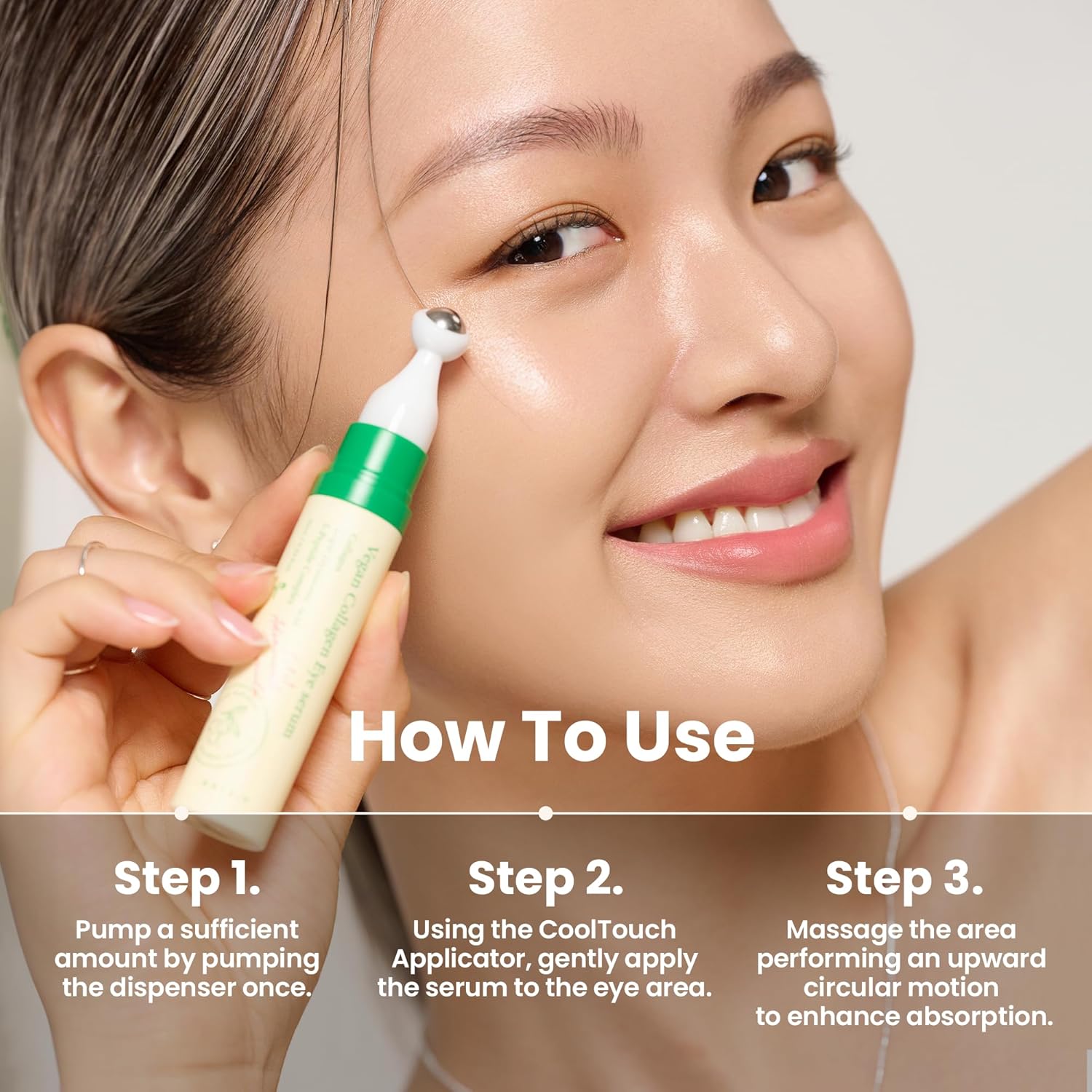 AXIS - Y Vegan Collagen Eye Serum 10ml | Firming & Brightening Peptide Eye Care for Fine Lines & Puffiness – Korean Skincare - T.E.R
