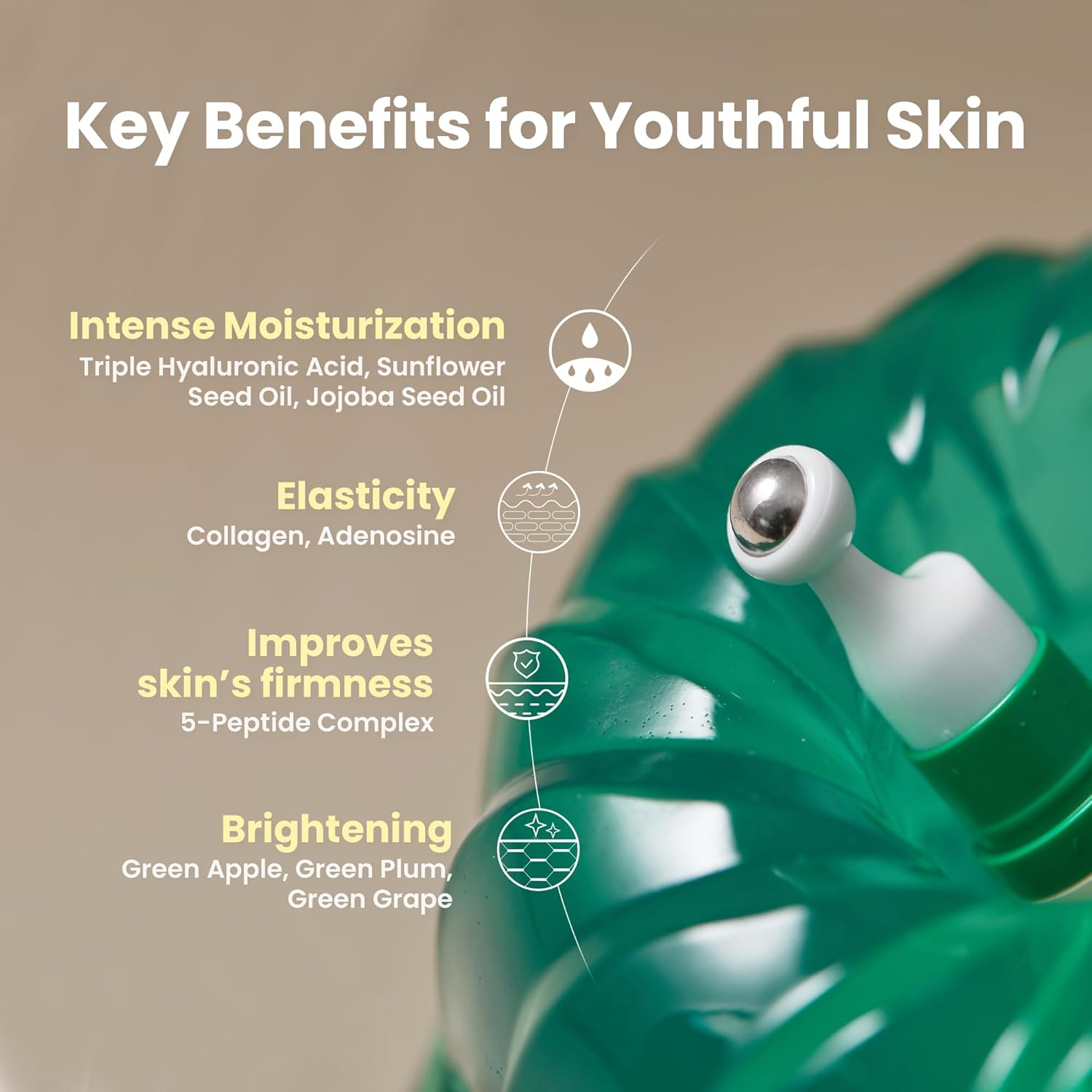 AXIS - Y Vegan Collagen Eye Serum 10ml | Firming & Brightening Peptide Eye Care for Fine Lines & Puffiness – Korean Skincare - T.E.R