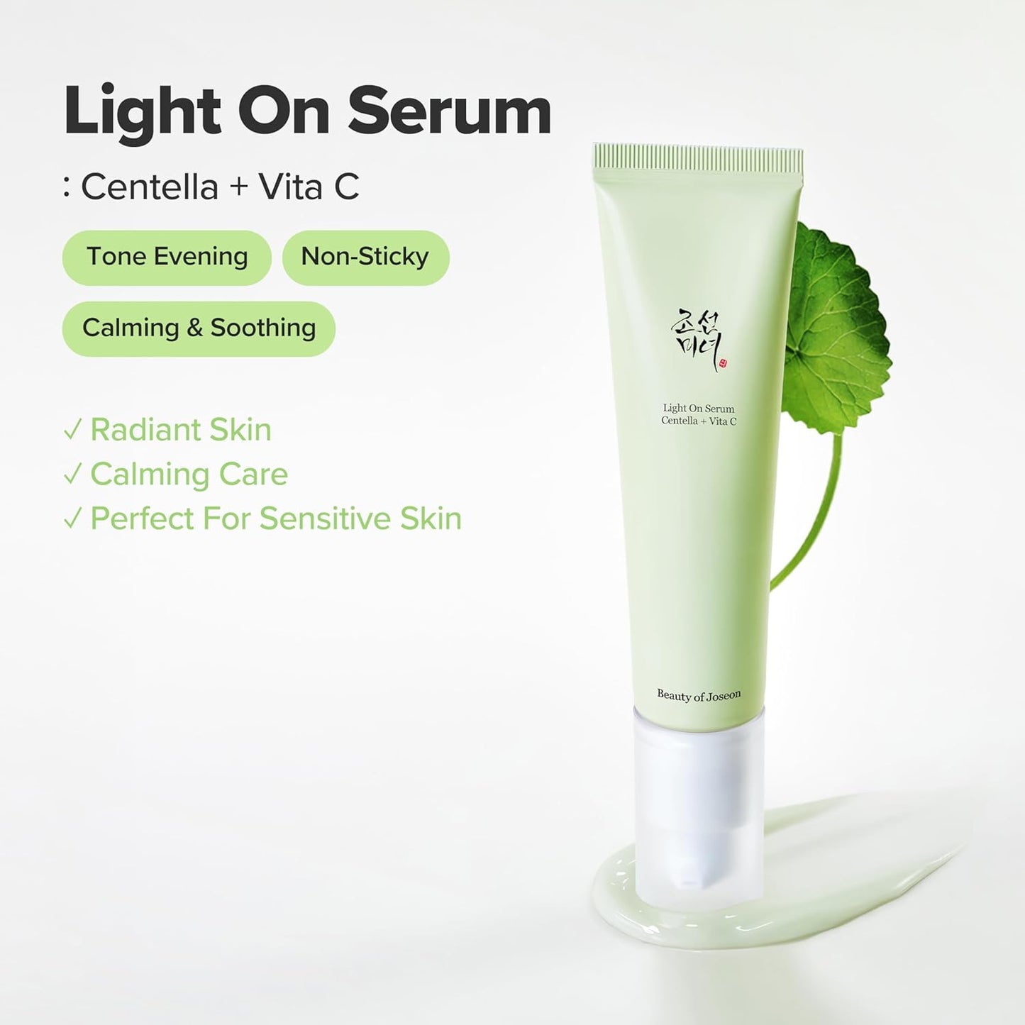 Beauty of Joseon Light On Serum | Vitamin C + Centella Dark Spot Serum for Brightening, Hydration & Even Skin Tone (30ml) - T.E.R