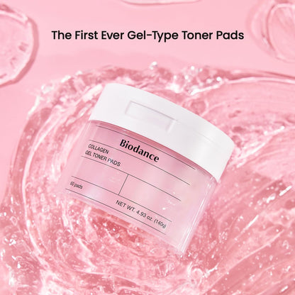 Biodance Bio Collagen Gel Pads 60pcs (140g) | Hydrating Toner Pads for Firm, Plump & Glowing Skin - T.E.R