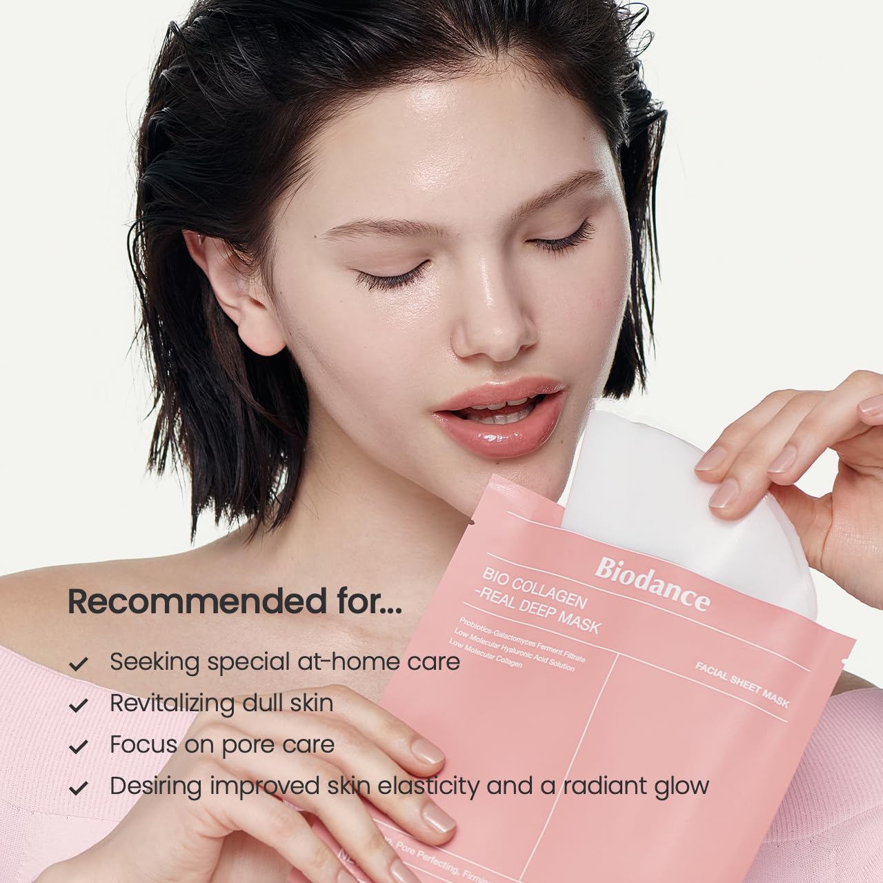 Biodance Bio Collagen Real Deep Mask | Hydrating, Firming & Pore - Minimizing Facial Sheet Mask - T.E.R
