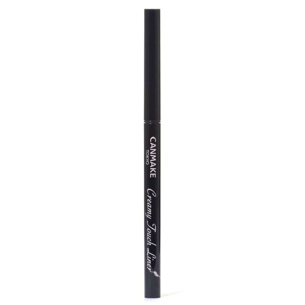 CANMAKE Creamy Touch Liner 1.5mm Slim Eyeliner (0.09g) - 01 Deep Black | Ultra - Precise & Long - Lasting - T.E.R