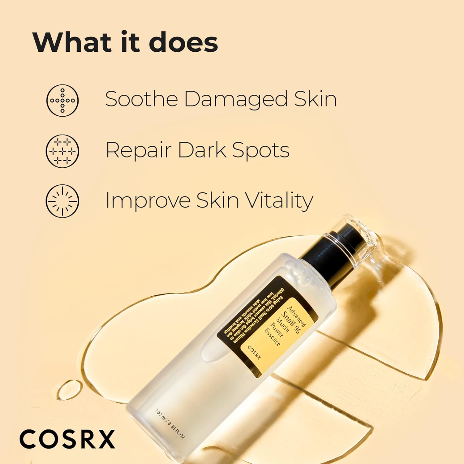 COSRX Advanced Snail 96 Mucin Power Essence: Hydrate and Soothe Your Skin with Snail Mucin - T.E.R