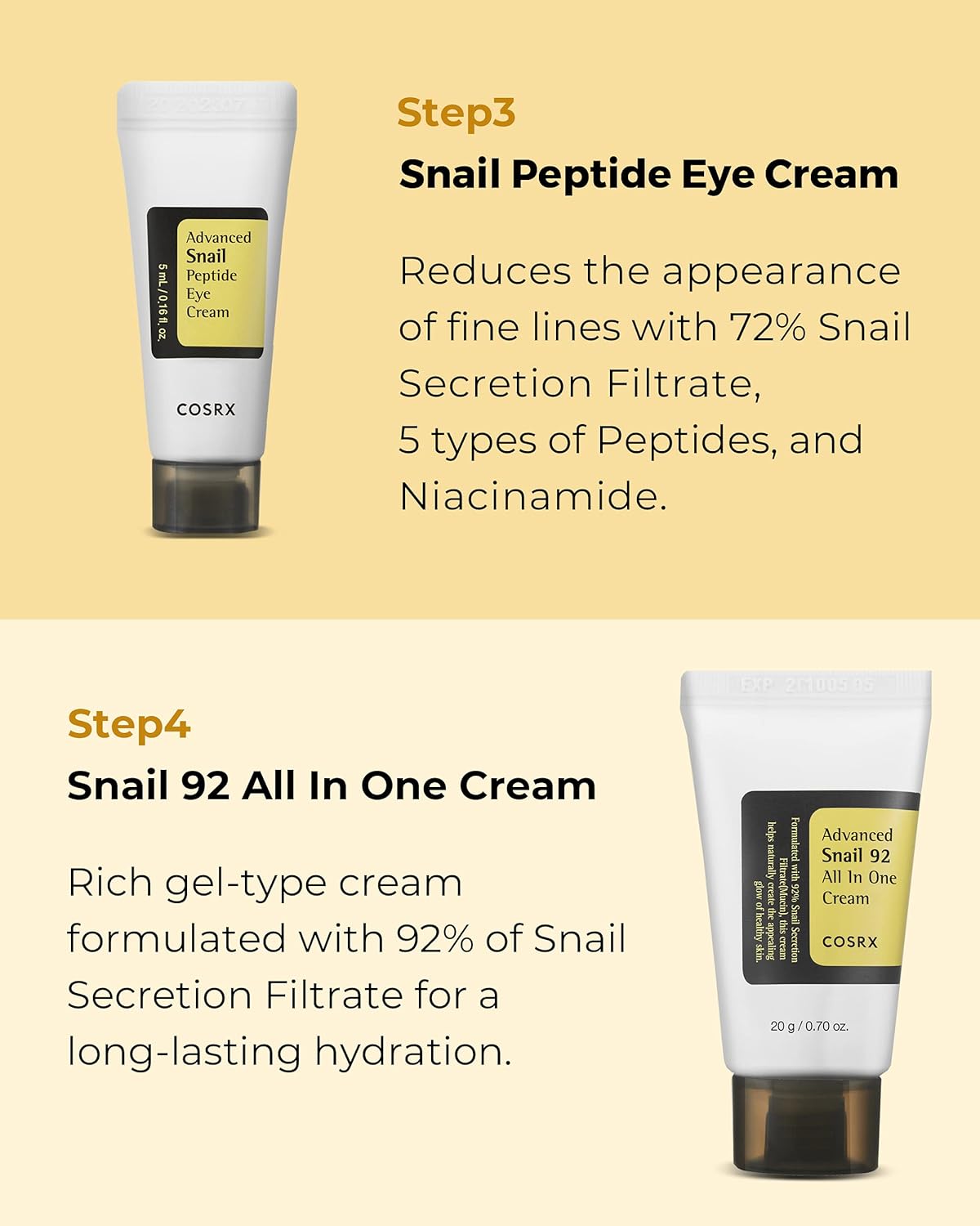 COSRX All About Snail Trial Kit | Your 4 - Step Snail Essence Routine - T.E.R