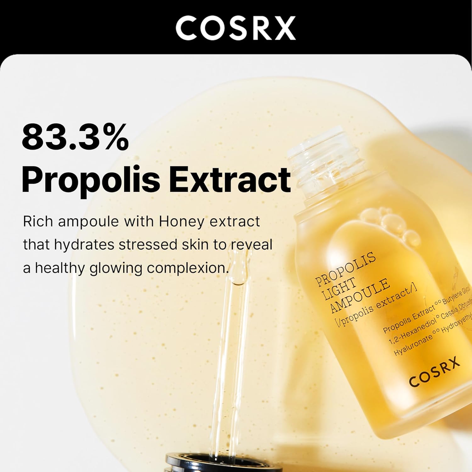 COSRX Full Fit Propolis Light Ampoule | Hydrating, Soothing & Anti - Aging Elixir - T.E.R