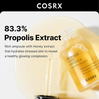 COSRX Full Fit Propolis Light Ampoule | Hydrating, Soothing & Anti - Aging Elixir - T.E.R