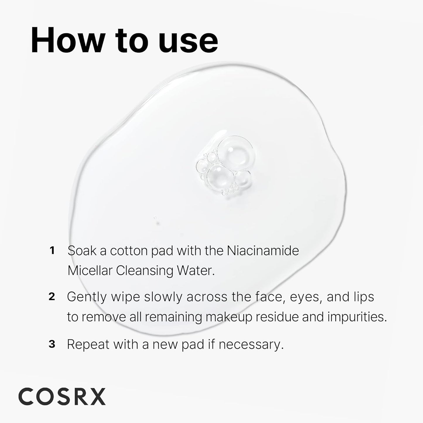 COSRX Low pH Niacinamide Micellar Cleansing Water | Gentle Makeup Remover & Daily Cleanser for Sensitive Skin, Sebum Control & Hydration (13.52 fl oz/400ml) - T.E.R