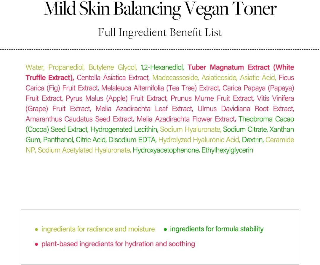 d'Alba Mild Skin Balancing Vegan Toner 150ml | Hydrating, pH - Balanced Toner for Sensitive Skin | Clean & Soothing K - Beauty - T.E.R