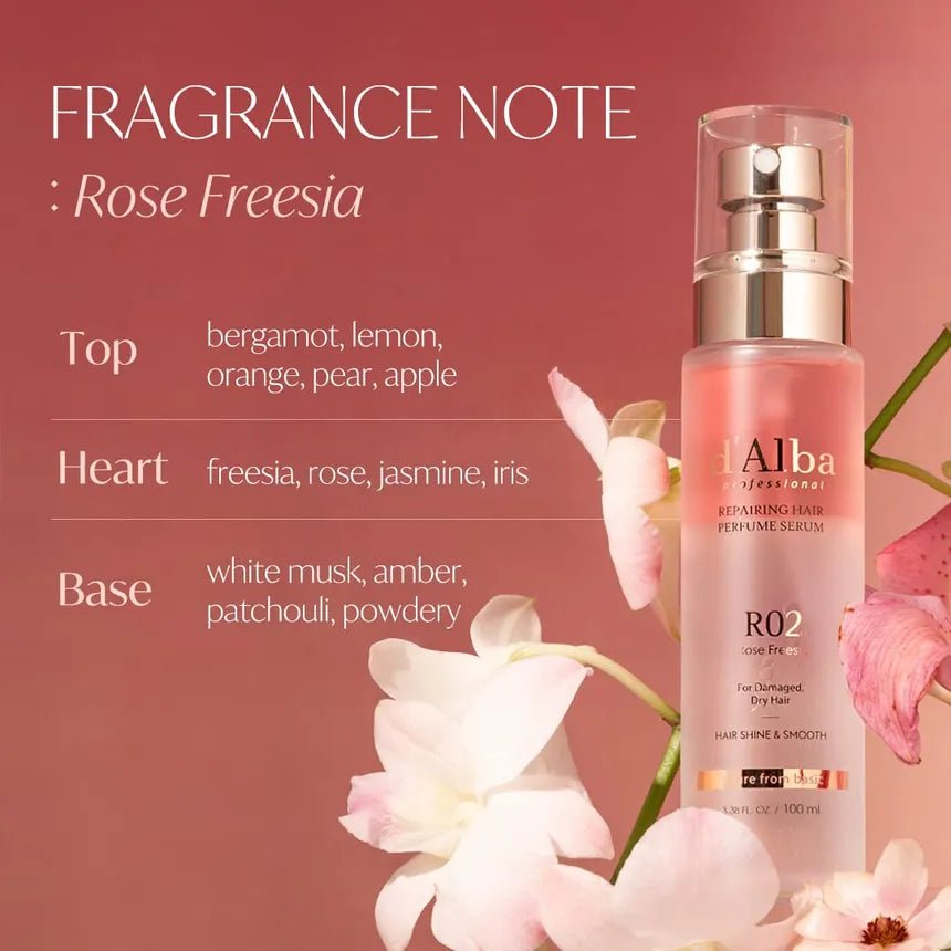 d'Alba Professional Repairing Hair Perfume Serum 100ml | Nourishing Frizz Control & Shine with White Truffle | Korean Hair Care - T.E.R