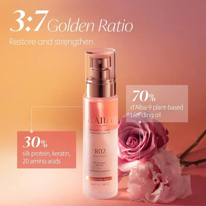 d'Alba Professional Repairing Hair Perfume Serum 100ml | Nourishing Frizz Control & Shine with White Truffle | Korean Hair Care - T.E.R