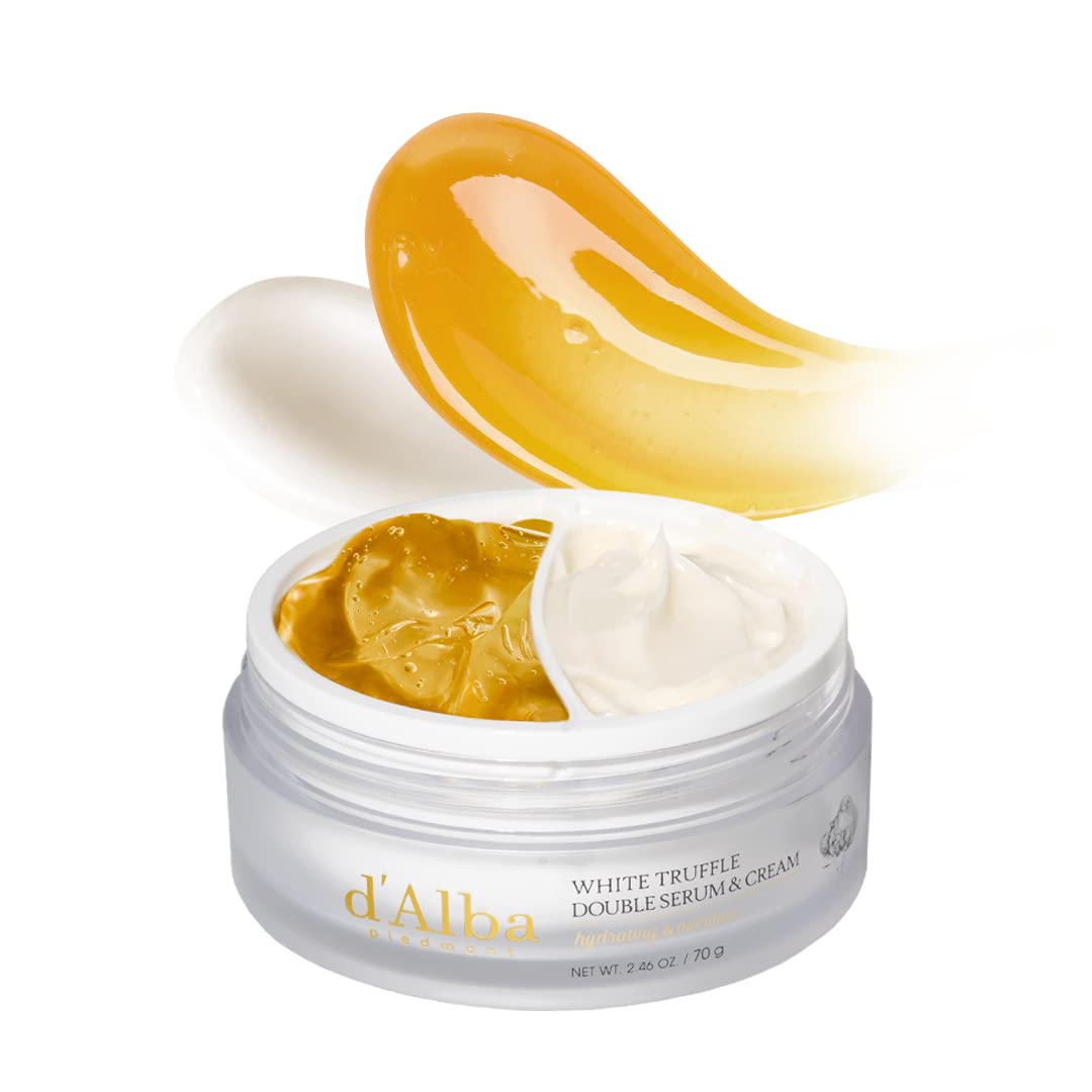 d'Alba White Truffle Double Serum & Cream 70g | Intensive Dual - Phase Moisturizer for Radiance, Firmness & Deep Hydration | K - Beauty Bestseller - T.E.R