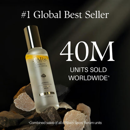 d’Alba White Truffle First Aromatic Spray Serum | Hydrating Glow Mist, Antioxidant Brightening & Firming Spray for Radiant Skin (2.02 fl oz) - T.E.R