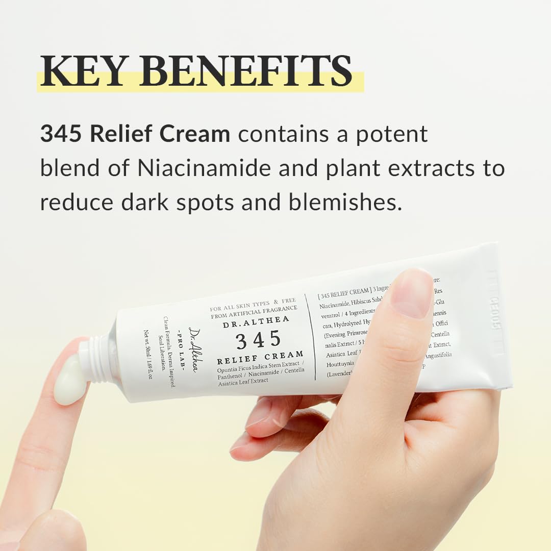 Dr. Althea 345 Relief Cream | Lightweight Daily Moisturizer for Soothing, Hydrating & Repairing Glass Skin Glow - T.E.R