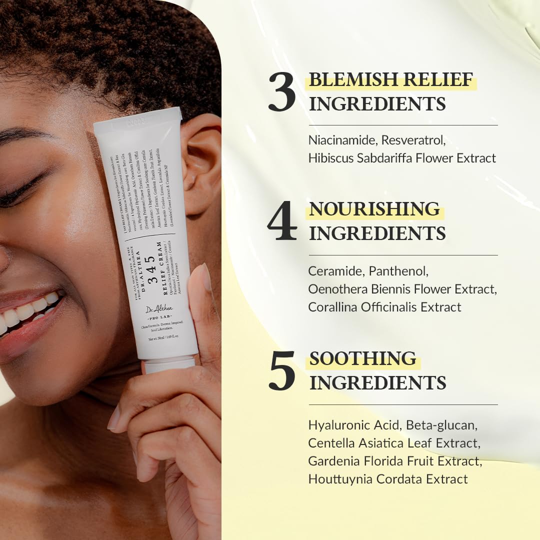 Dr. Althea 345 Relief Cream | Lightweight Daily Moisturizer for Soothing, Hydrating & Repairing Glass Skin Glow - T.E.R