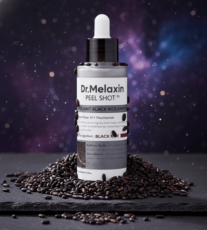 Dr. Melaxin Peel Shot Exfoliating Black Rice Ampoule 80ml | Pore - Refining Rice Water + Niacinamide - T.E.R