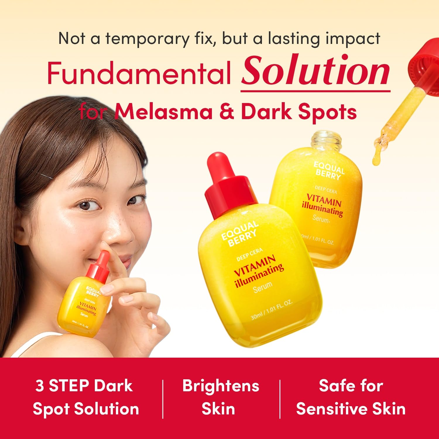 EQQUALBERRY Vitamin Illuminating Serum 30ml | Brightening & Hydrating Korean Serum for Glowing Skin - T.E.R