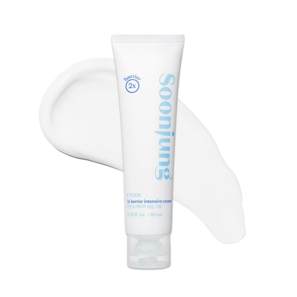 ETUDE SoonJung 2x Barrier Intensive Cream 60ml | Hypoallergenic Moisturizer for Sensitive Skin – Panthenol, Madecassoside, Barrier Repair - T.E.R